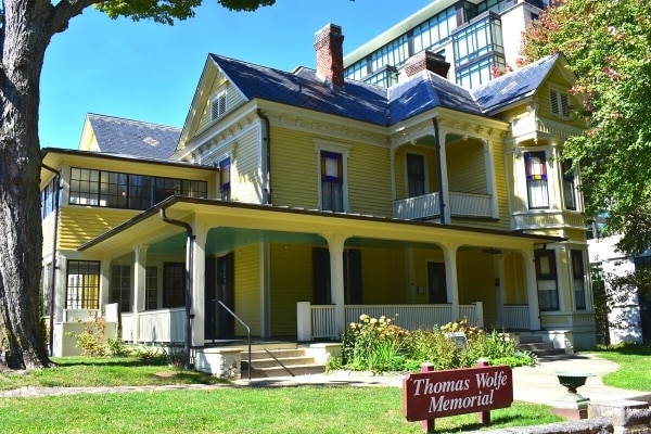 Thomas Wolfe Memorial childhood Victorian home and boarding house in downtown Asheville, NC