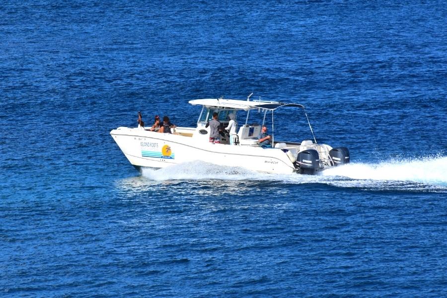 A private charter boat carries St John visitors out for a fun day at sea