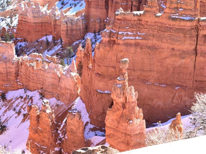 Thor's Hammer hoodoo stands tall in the Bryce Canyon Amphitheater