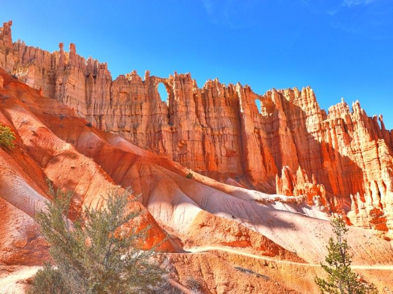 Bryce Canyon's Wall of Windows as seen from the hiking trail below