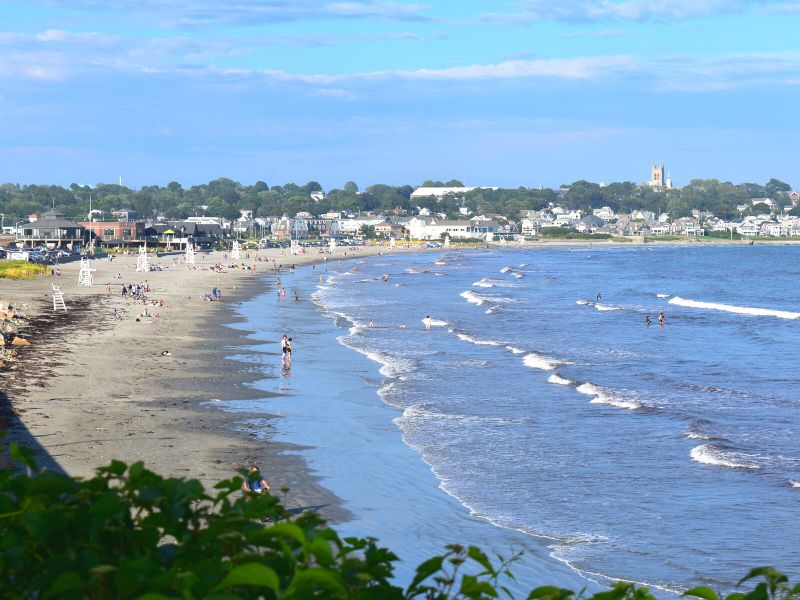 Sandy Easton's Beach is uncrowded on a late summer afternoon with gentle waves