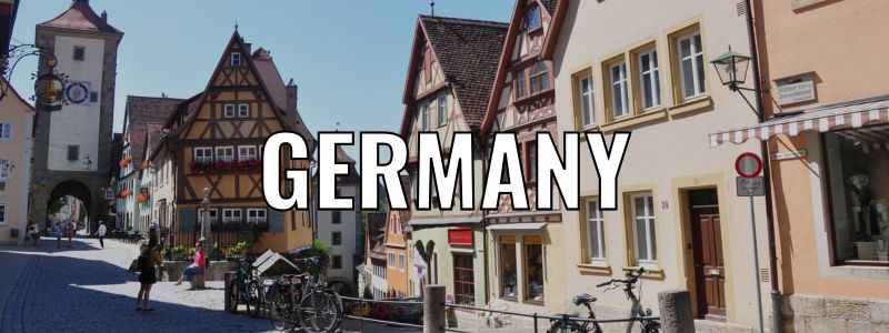 Photo of Rothenburg ob der Tauber with text overlay Germany