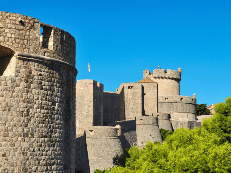 Dubrovnik's imposing stone city walls