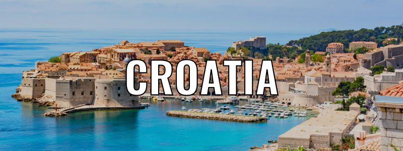 Dubrovnik's Old Town with a text overlay, Croatia